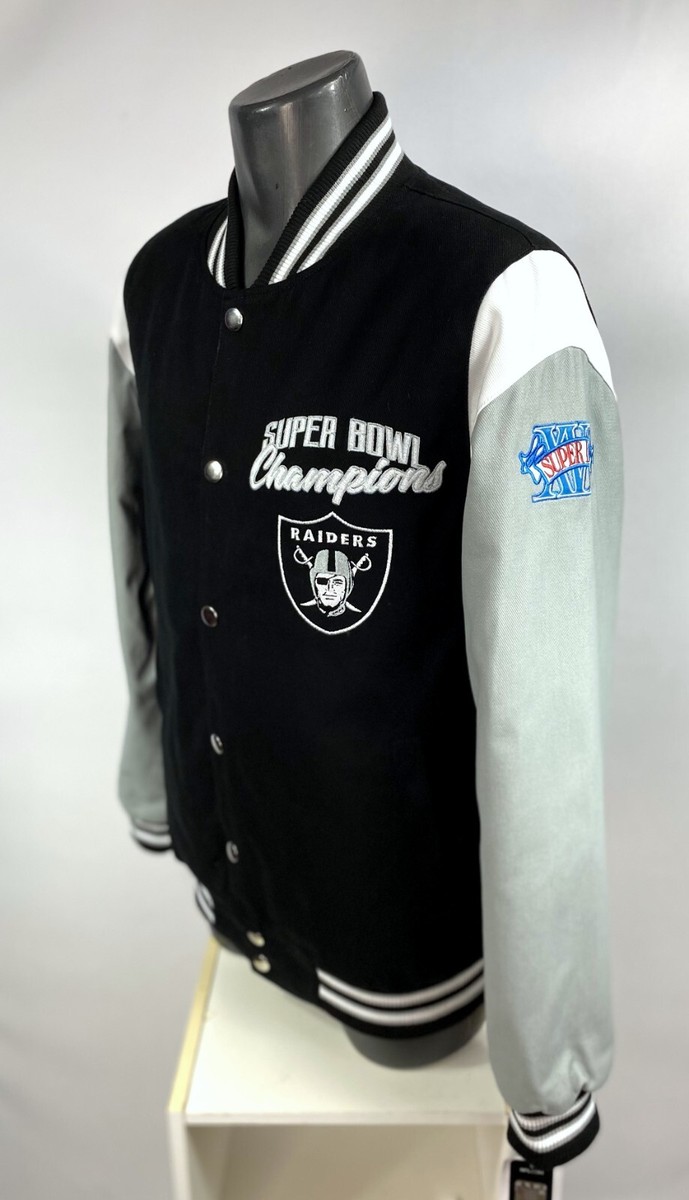 ジャケット・アウター 90s raiders 3times championship jacket Las Vegas Raiders 3 Time Super Bowl Champions Reversible