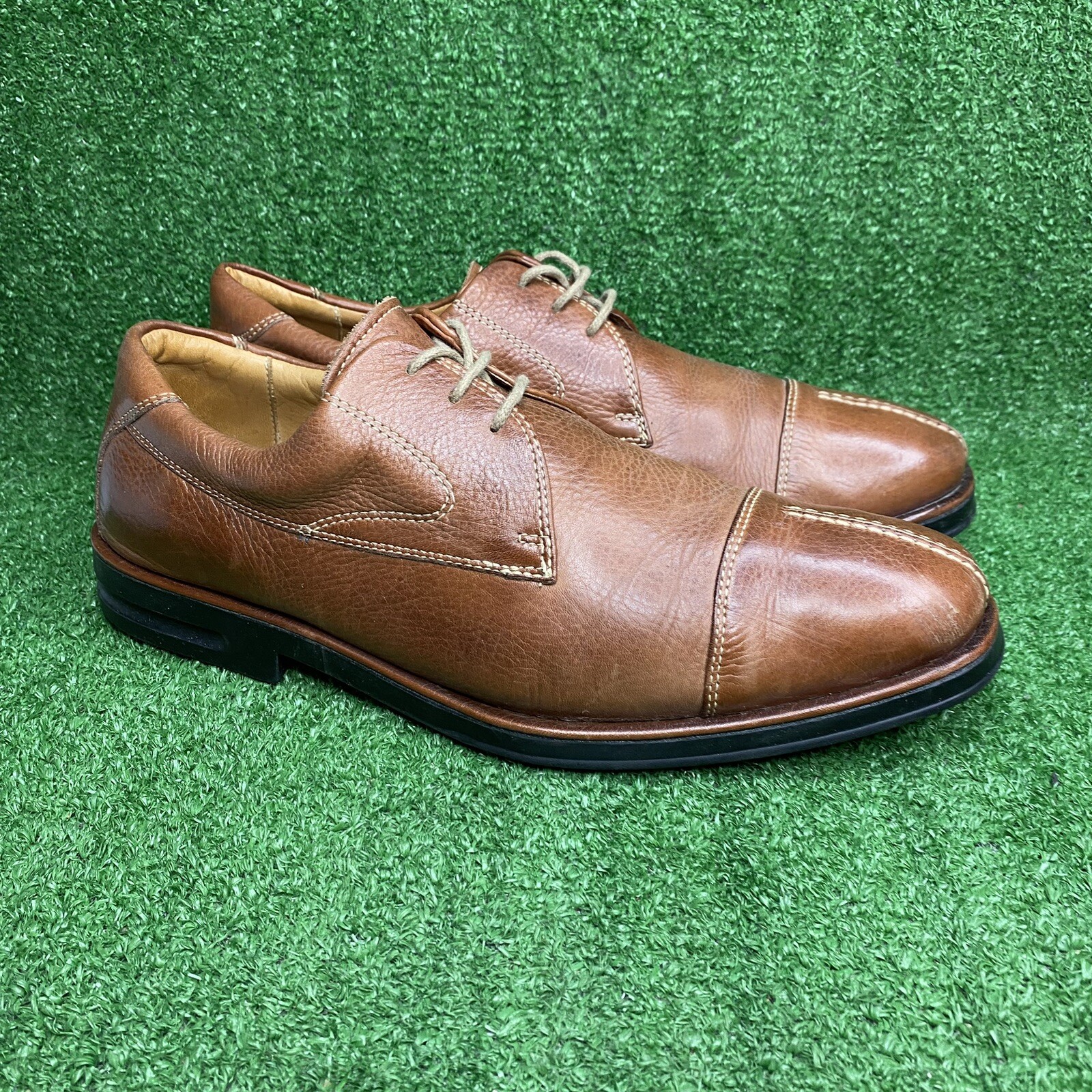 SAOLA Scarpe Sandro Brown Cognac UOMO punta divisa stringate casual suola comoda taglia 11 5 D
