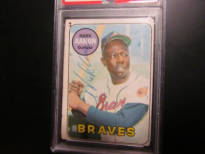 1969 Topps Hank Aaron Signed Baseball Card PSA Cert Encap | eBay