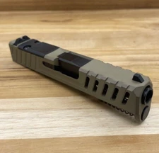 Glock 43 43x Complete FDE Custom Slide Lighting & Raptor sights Black Barrel