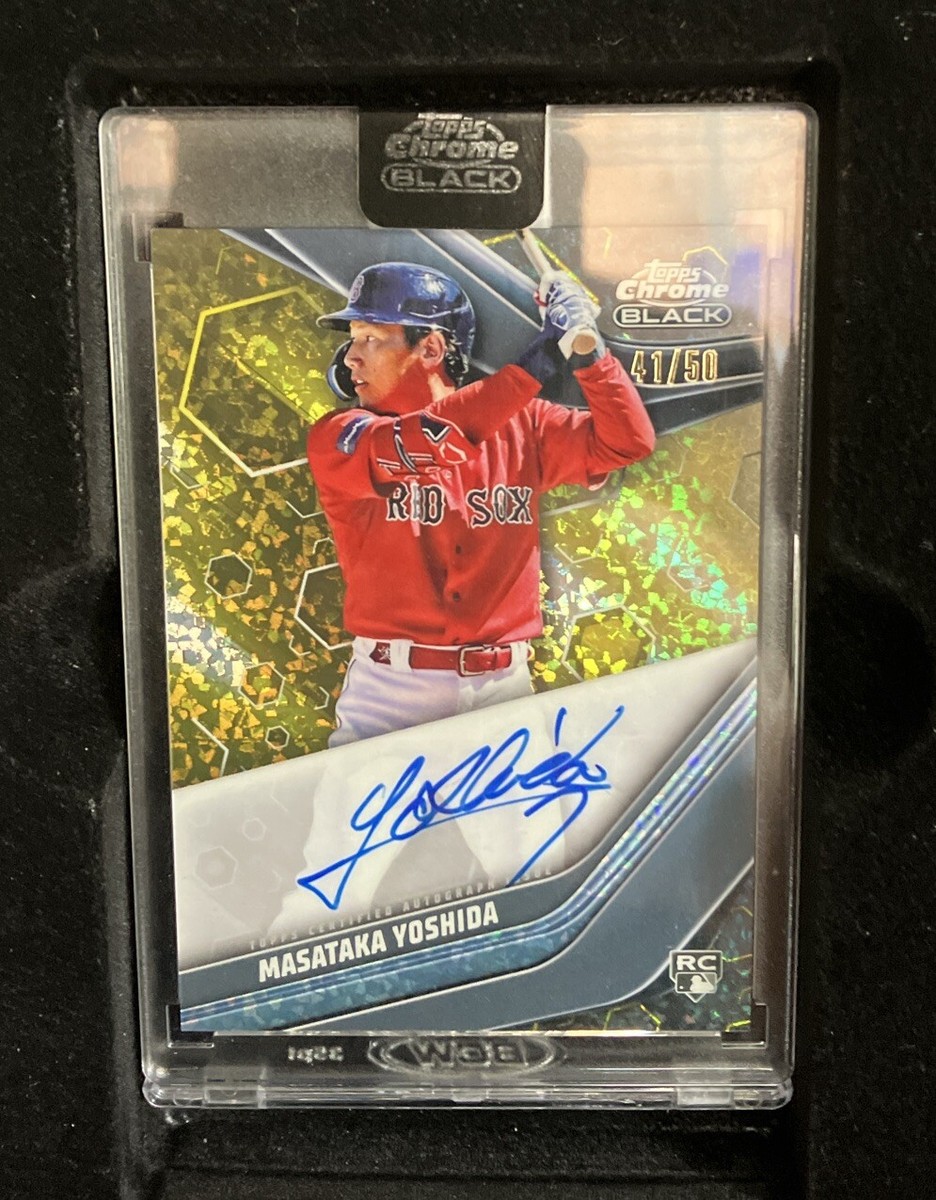 Topps chrome 吉田 RC auto 2023 Topps Chrome Black Masataka Yoshida ON CARD AUTO RC Gold