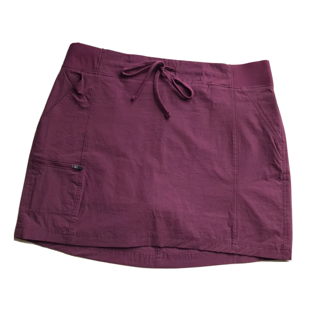 Eddie Bauer Sz L Skort Skirt Womens Maroon Golf Tennis Hiking