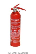 ESTINTORE  A POLVERE 1KG OMOLOGATO Med E CERTIF- NAUTICA BARCA AUTO ricaricabile