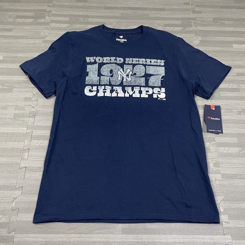 MLB New York Yankees 1927 World Series Champs Fanatics Mens M Navy Blue T-Shirt - 第 1/8 張圖片