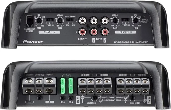Amplificador de subwoofer para automóvil Pioneer GM-D8704 4 canales 1200 vatios potencia máxima 1 OHM Foto 2 de 2