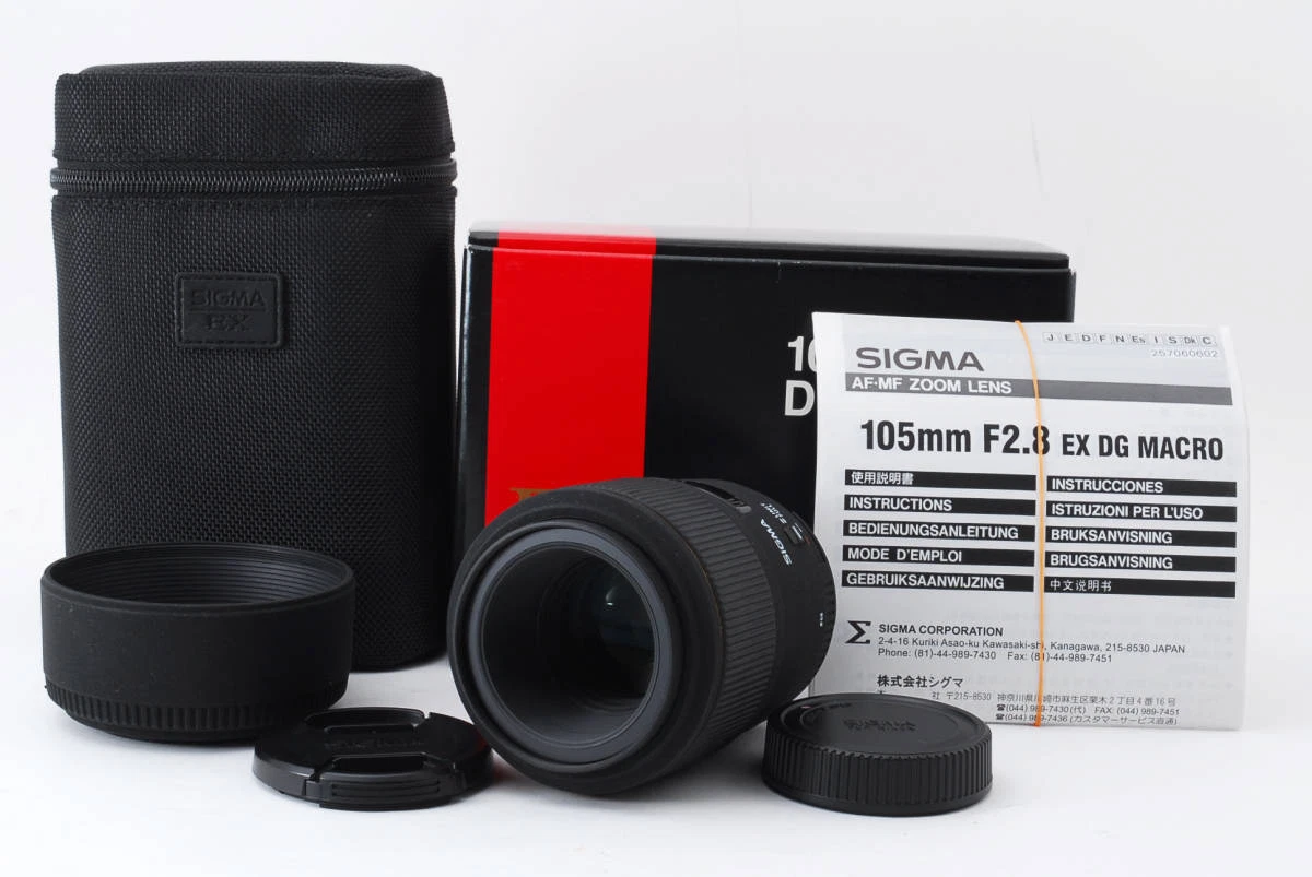 SIGMA 105mm F2.8D EX DG MACRO AF Lens for Nikon F Mount Nikon 7585@Xo