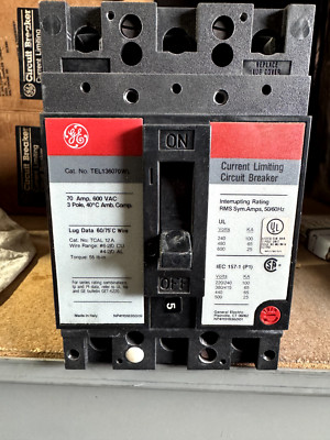Interruttore Scatolato General Electric THED126070 3P 70A 600V AC Usato