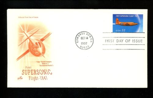 US FDC #3173 Artcraft 1997 Edwards Air Force Base CA Supersonic flight military