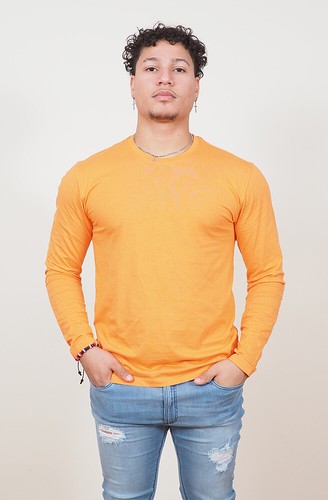 Mens Long Sleeve Cotton T-Shirt Regular Fit Crew Neck or Henley Top Lounge Work - Picture 31 of 72
