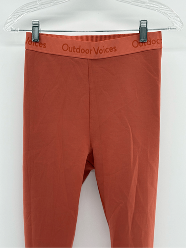 Leggings Outdoor Voices lisos para mujer pequeños color naranja tiro alto longitud 7/8 - Imagen 3 de 10