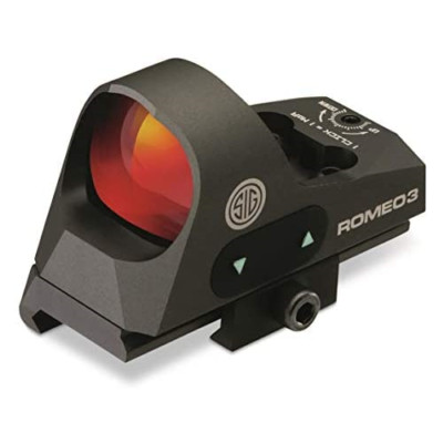 Sig Sauer SOR31002 Romeo 3 Miniature Reflex Sight with Riser 1x25mm 3 MOA Red Do