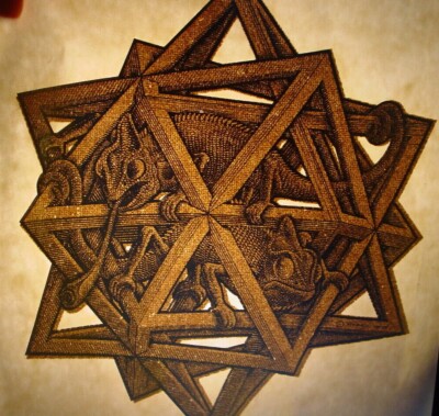 ビンセント　美品M.C.Escher　Lサイズ　stars STARS DESIGN M.C. ESCHER VINTAGE 1970's CLASSIC IRON ON