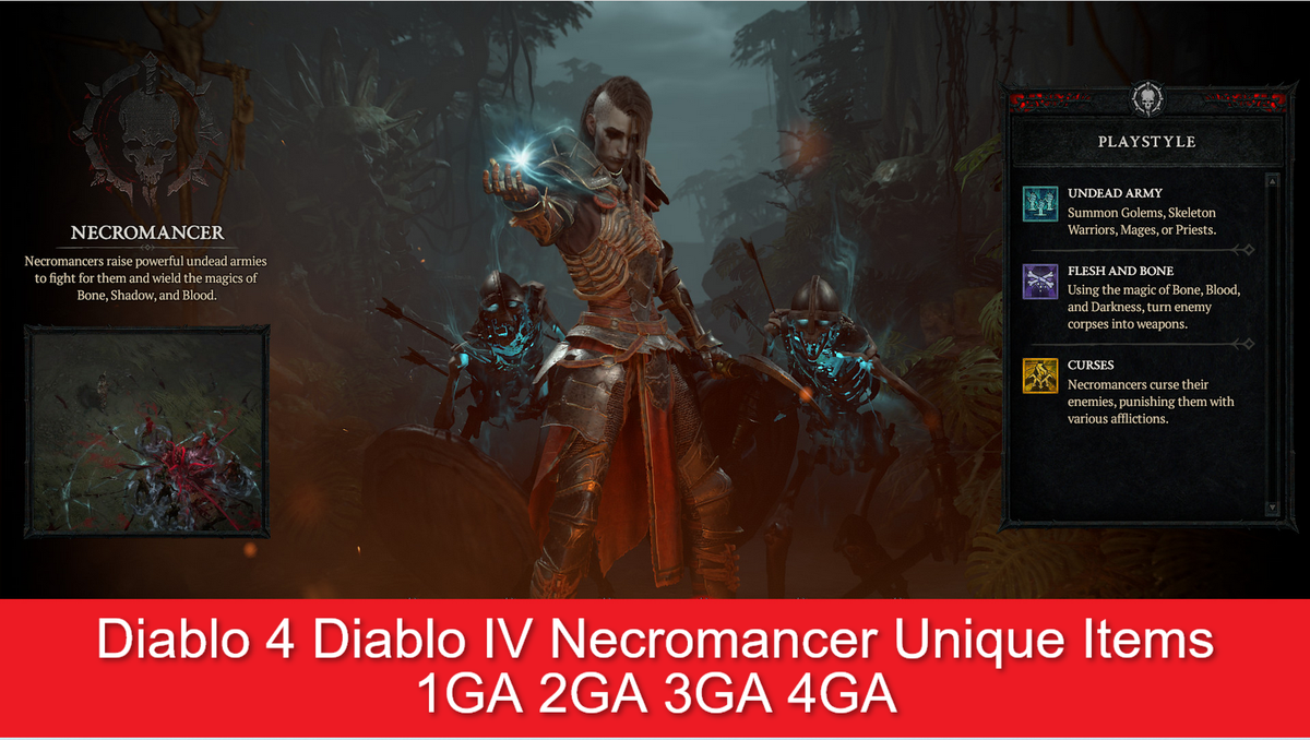 Diablo 4 Diablo IV Season 14 Necromancer Unique Items Ancestral