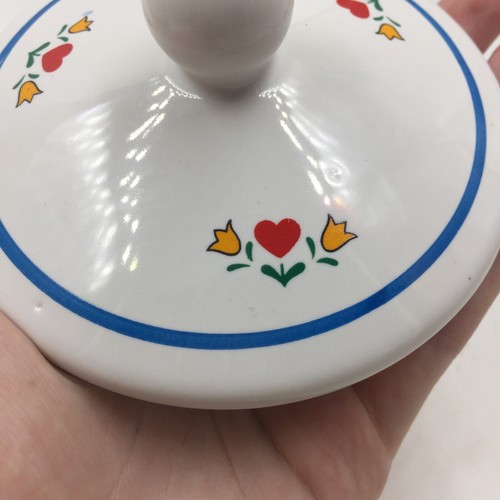 Vintage National Housewares by Towle covered jar crock bird Pennsylvania Dutch - Picture 9 of 10