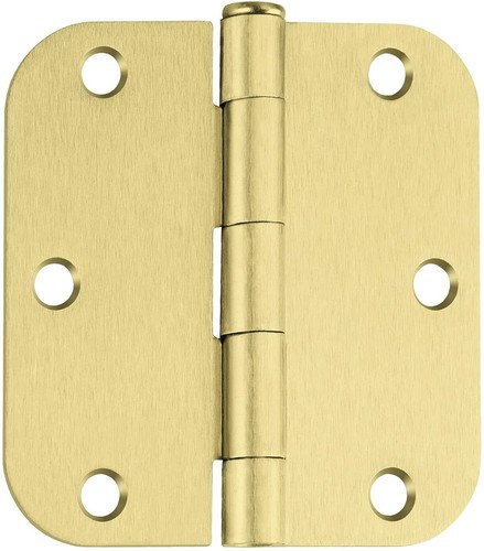 3.5 inch Door Hinges Satin Brass Hinges for Interior Doors Gold Door Hardware - Picture 5 of 11