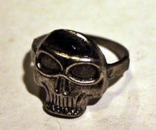 Alien Skull Biker Ring Size 8.75