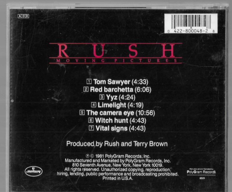 RUSH Moving Pictures [Remastered] ON CD. 731453463127| eBay