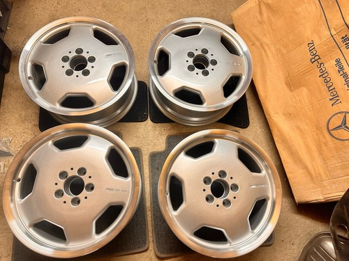 Genuine Mercedes W124 W202 W210 190e AMG STAGGERED Alloys Wheels 17 ...