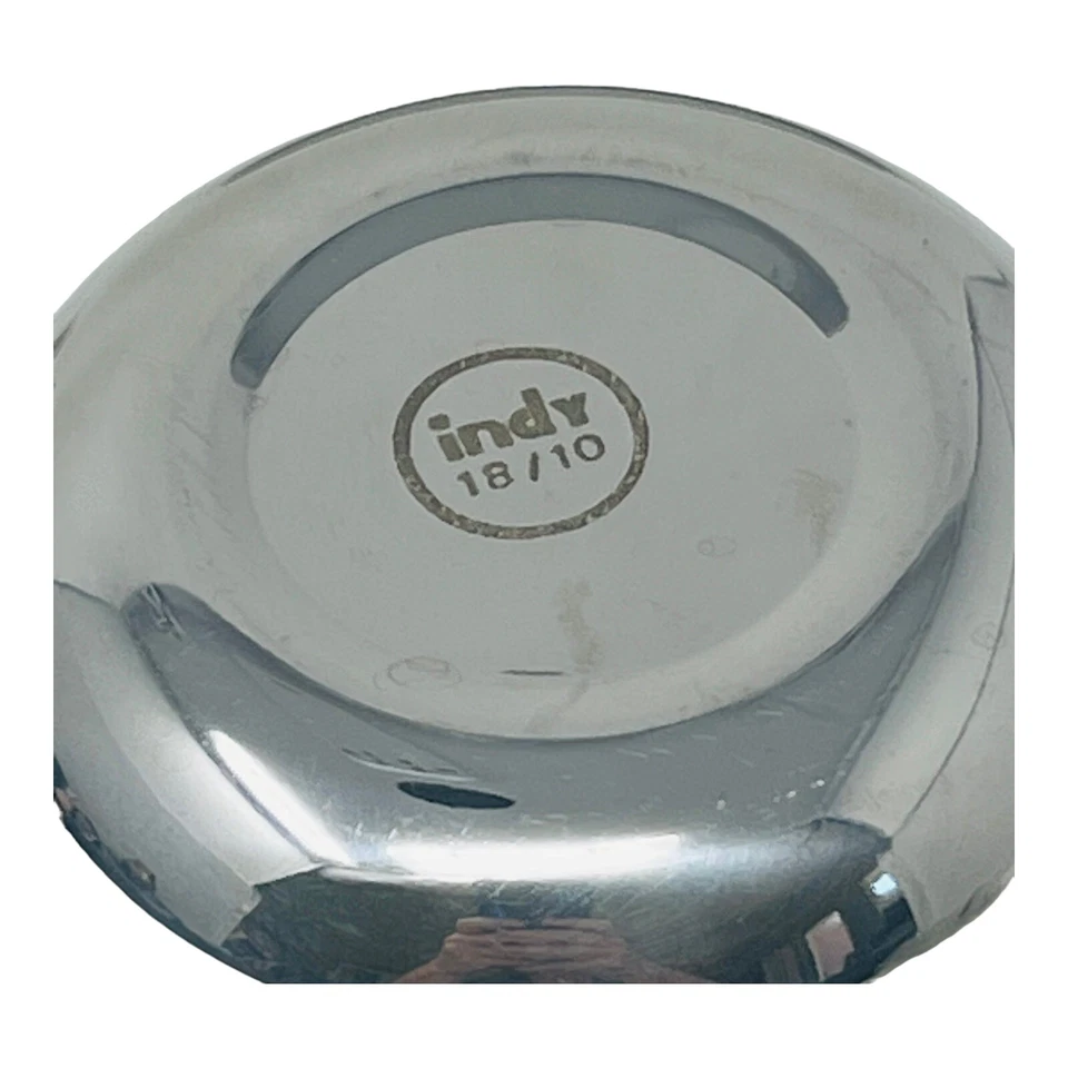 Juego de 2 tazas y platillos Demitasse Espresso Demitasse de acero inoxidable 18/10 NOS Foto 4 de 4