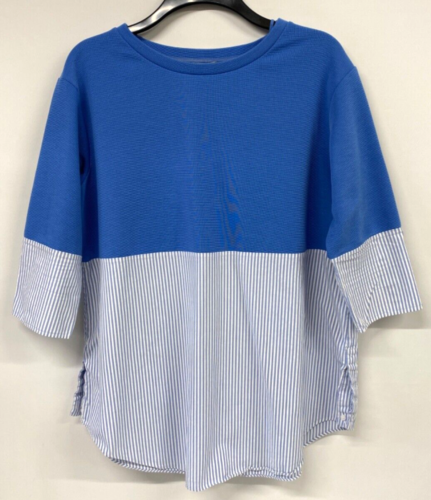 COS JUMPER TOP TUNIC L BLUE 3/4 SLEEVE 051 - Picture 1 of 7