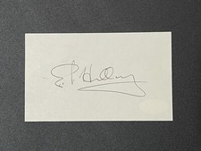 Sir Edmund Hillary Signed Index Card 3x5 Mt Everest Mountaineer Autograph JSA