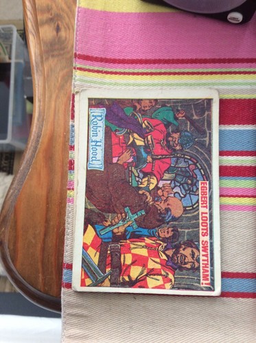 B6a Trade Card Master Vending Robin Hood Taxing The Sheriff No 1