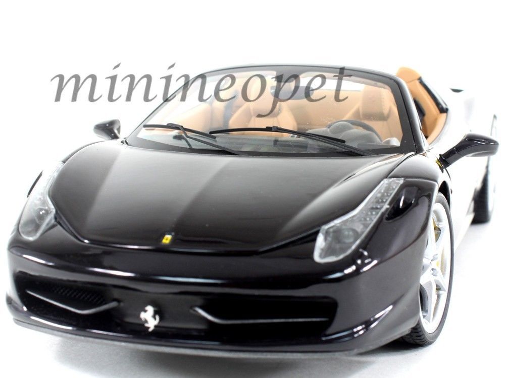 Ferrari 458 Spider ブラック 1/18 Ferrari（フェラーリ） 1/18 458 Spiderミニチュアモデル(マット