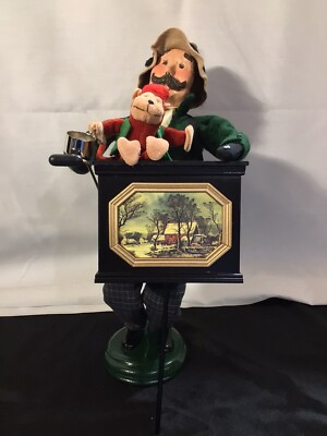 BYERS CHOICE CAROLER -2000 EDITION-ORGAN GRINDER W/MONKEY