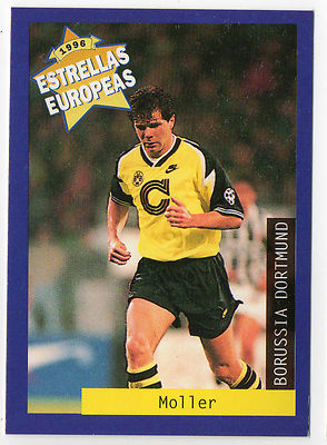 Panini 1996 Estrellas Europeas Spanish Issue Card Andre Moller Borussia Dortmund