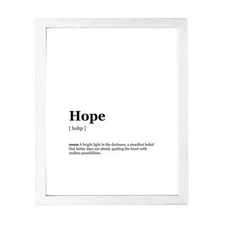 Designs ByLITA Hope Definition Style, Wall Print Art | Inspirational Minimalist