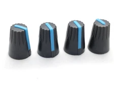 4 Push-on Knobs for Round 18-tooth Shaft Potentiometers Volume Control Mixer 6mm