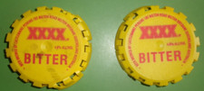 2 Used XXXX Bitter Keg Tap Barrel Plastic Cover  Tops  as per Scans