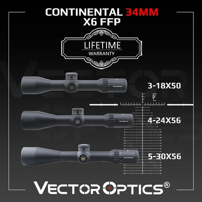 Vector Optics FFP34mm Tube Riflescope With Ranging Reticle,Zero Stop&Turret Lock
