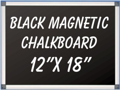 MAGNETIC CHALK BOARD BLACK 18''X24'' ALUMINUM FRAME
