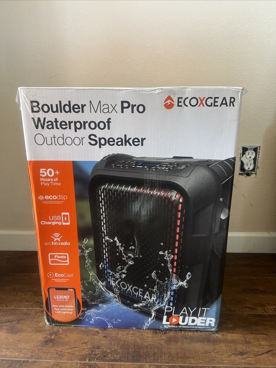 ECOXGEAR Boulder Max Pro Waterproof Bluetooth Speaker **NIB**