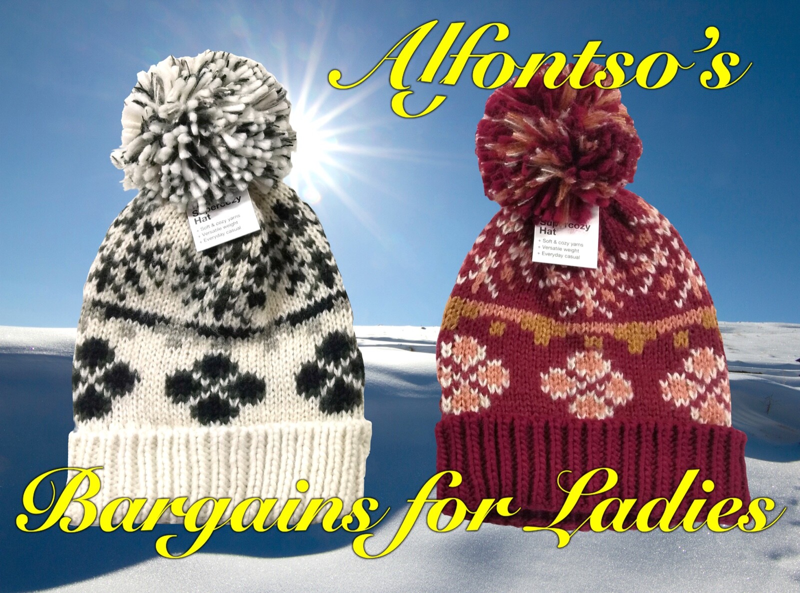 Sonoma Mujer Supercozy Gorro Pom Pom Sombreros Talla 1 $9.99 OFERTA LIQUIDACIÓN
