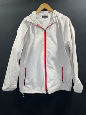 A.P.C. APC vintage men's hooded packable windbreaker jacket, XL, made in JAPAN