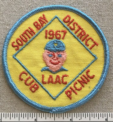 Vintage 1967 SOUTH BAY Cub Scout District PATCH Los Angeles Area Council LAAC CA