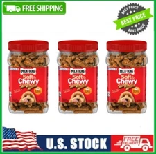 3 PACK Milk-Bone Soft and Chewy Dog Treats With Chicken Breast, 25oz