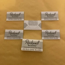 5 Double Edge Razor Blades, Rockwell Razors Swedish Stainless Steel