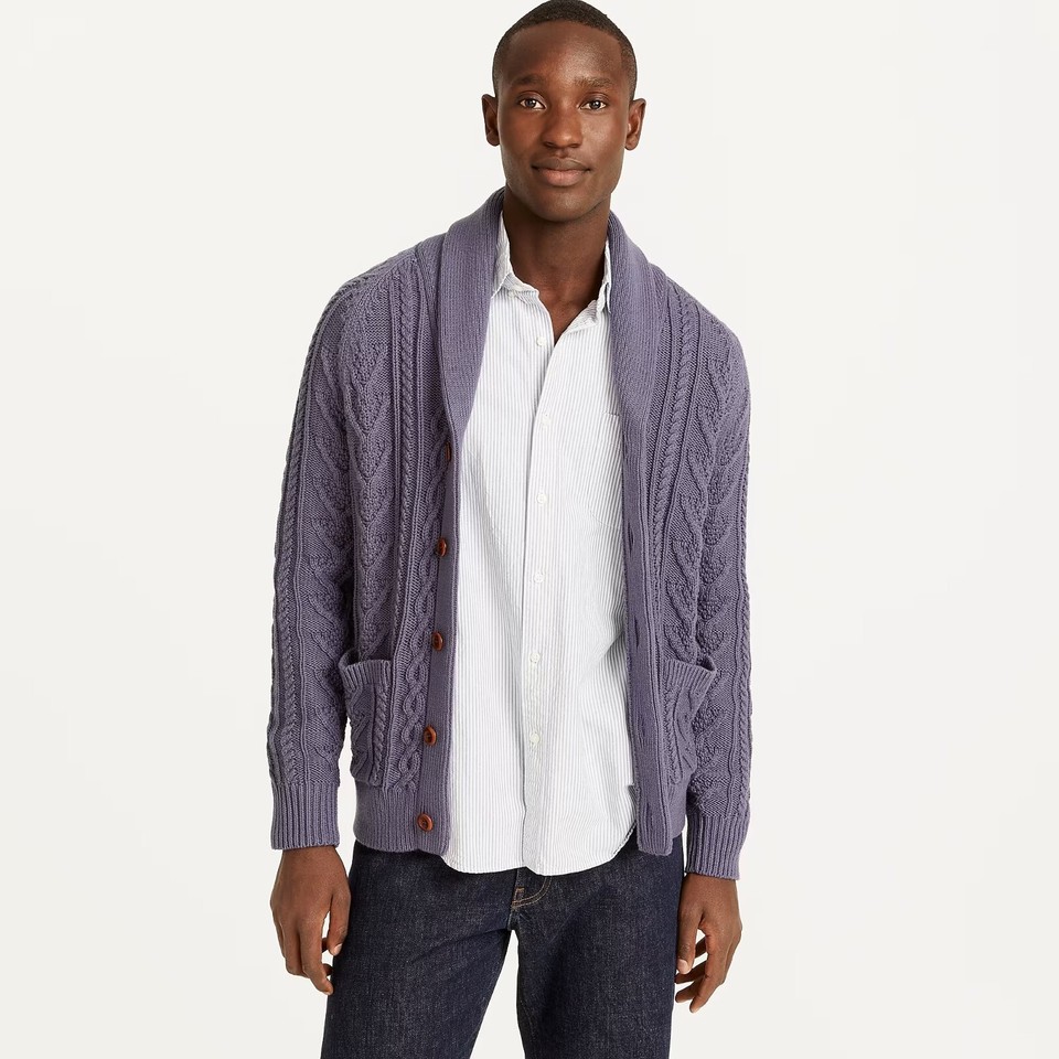 Mens Jacket Spring Men's Shawl Collar Cardigan Sweaters Open Front