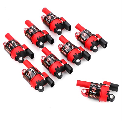 8X Round Ignition Coils Spark Plug Wire For Chevy Silverado 1500 Tahoe GMC D514A - Picture 5 of 24