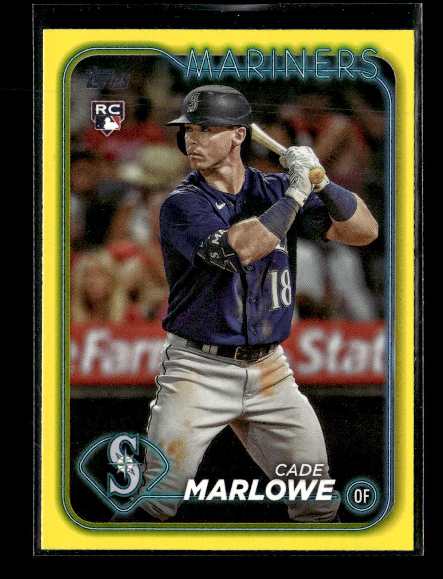 2024 Topps Series 1 Cade Marlowe Seattle Mariners RC yellow #286
