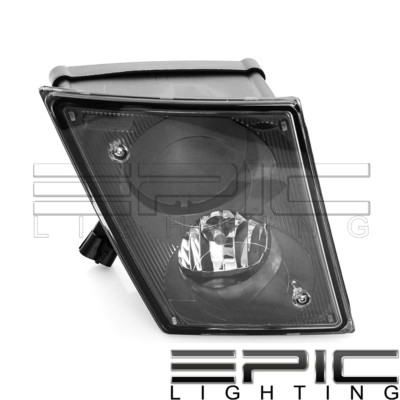 Black Single Bulb Fog Lamp for 2003-2015 VOLVO VN VNL - Right Passenger Side RH