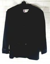 PROPHECY Black Blazer Women's Size 14 Career Padded Shoulders 1990s USA Made
