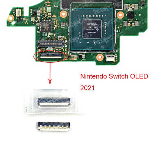 2 X For Nintendo Switch OLED 2021 LCD Display Screen FPC connector Plug Socket