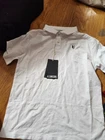 LinkSoul Men's  White Polo Short Sleeve Shirt , SIZE M