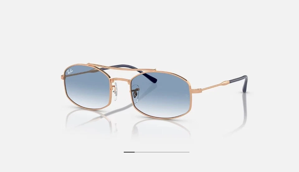 Gafas de sol Ray-Ban RB 3719 9262/3F pulidas oro rosa azul claro degradado con estuche Foto 4 de 4