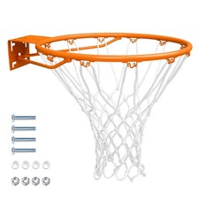 Regulation 18" Steel Basketball Rim - Choose from Fixed or Breakaway - Use for R