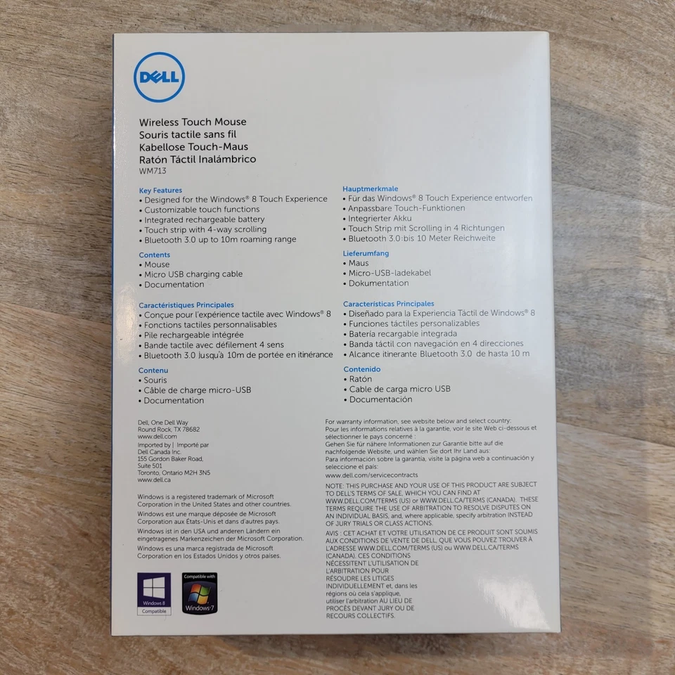 Dell Wireless Touch Low Profile Bluetooth BT 3.0 Mouse WM713 - Image 4 of 4